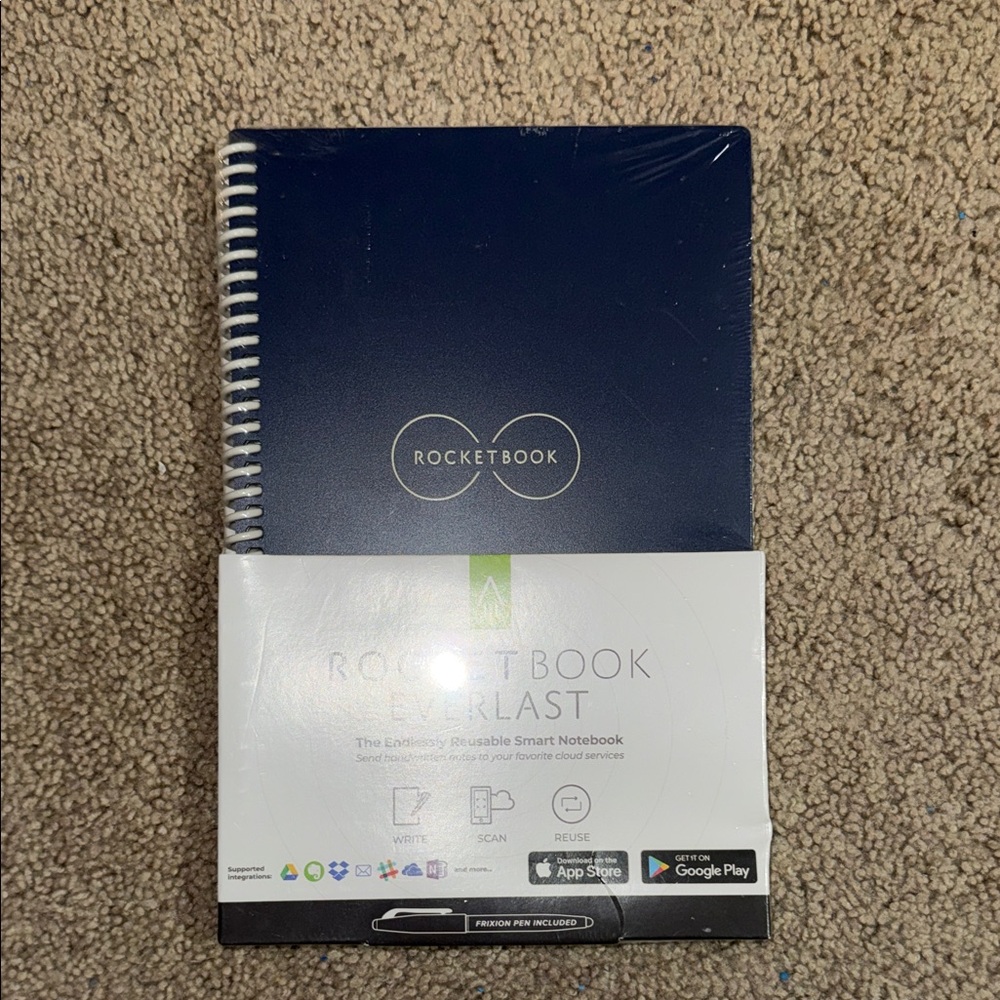 Rocketbook Core Smart Reusable Spiral Notebook, Blue, Eco-friendly Notebook